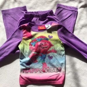 6/$20 Girls purple PJ set size 4/5 Trolls design